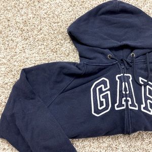gap long sleeve zip up sweatshirt